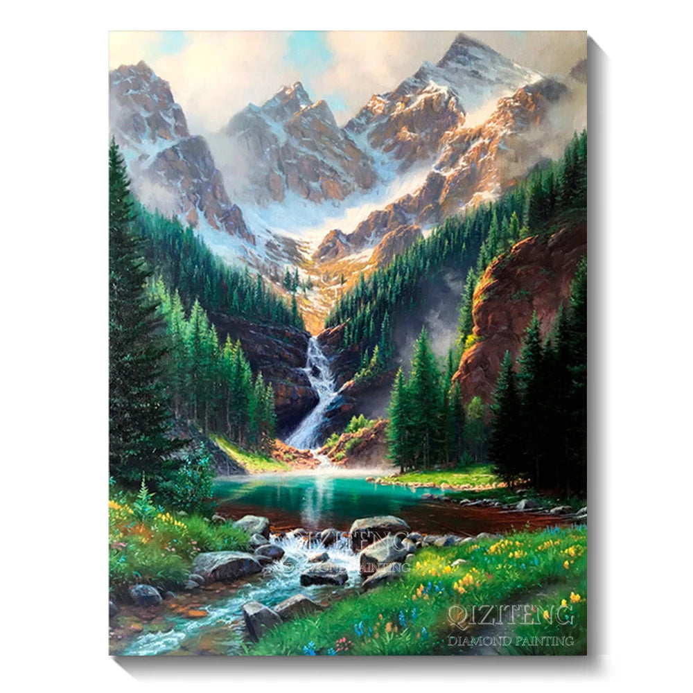 5D Diamond Art Painting Aurora Landscape Mosaic Embroidery Cross Stitch Kit Full Round Rhinestone Diy Wall Home Decor Gift