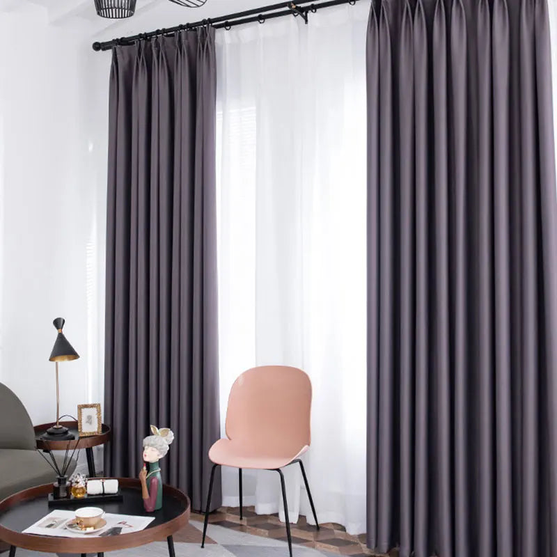 Modern Blackout Curtains For Living Room Window Thick Curtain For Bedroom Cloth Fabric Ready Made Drapes Blinds High Shading 95%