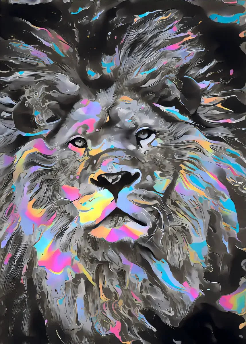 Abstract Animals Lion Tiger Cat Colour Canvas Painting Retro Art Home Wall Decoration Pictures Living Bedroom Quality Posters