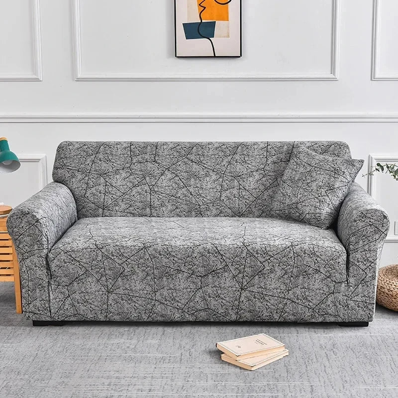 Flower Printed Elastic Sofa Cover for Living Room & Bedroom