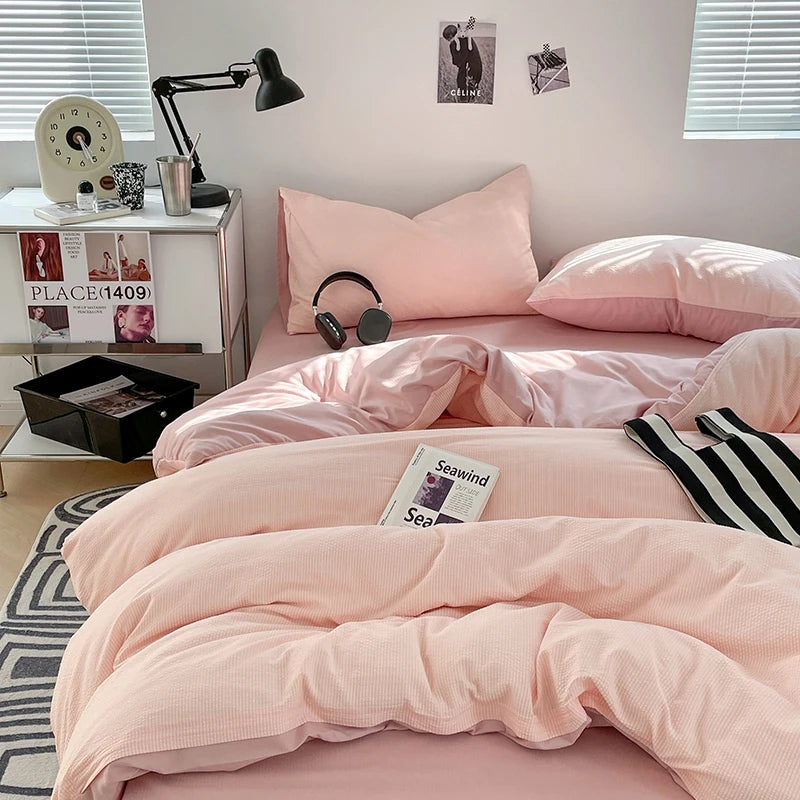3pcs Duvet Cover Black Fashion Bedding Set for Men Grey Comforter Cover Microfiber Solid Color Quilt Cover with 2 Pillowcases