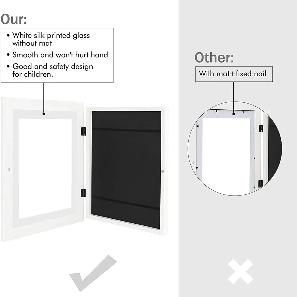 Simple Wooden Flap Photo Frame A4