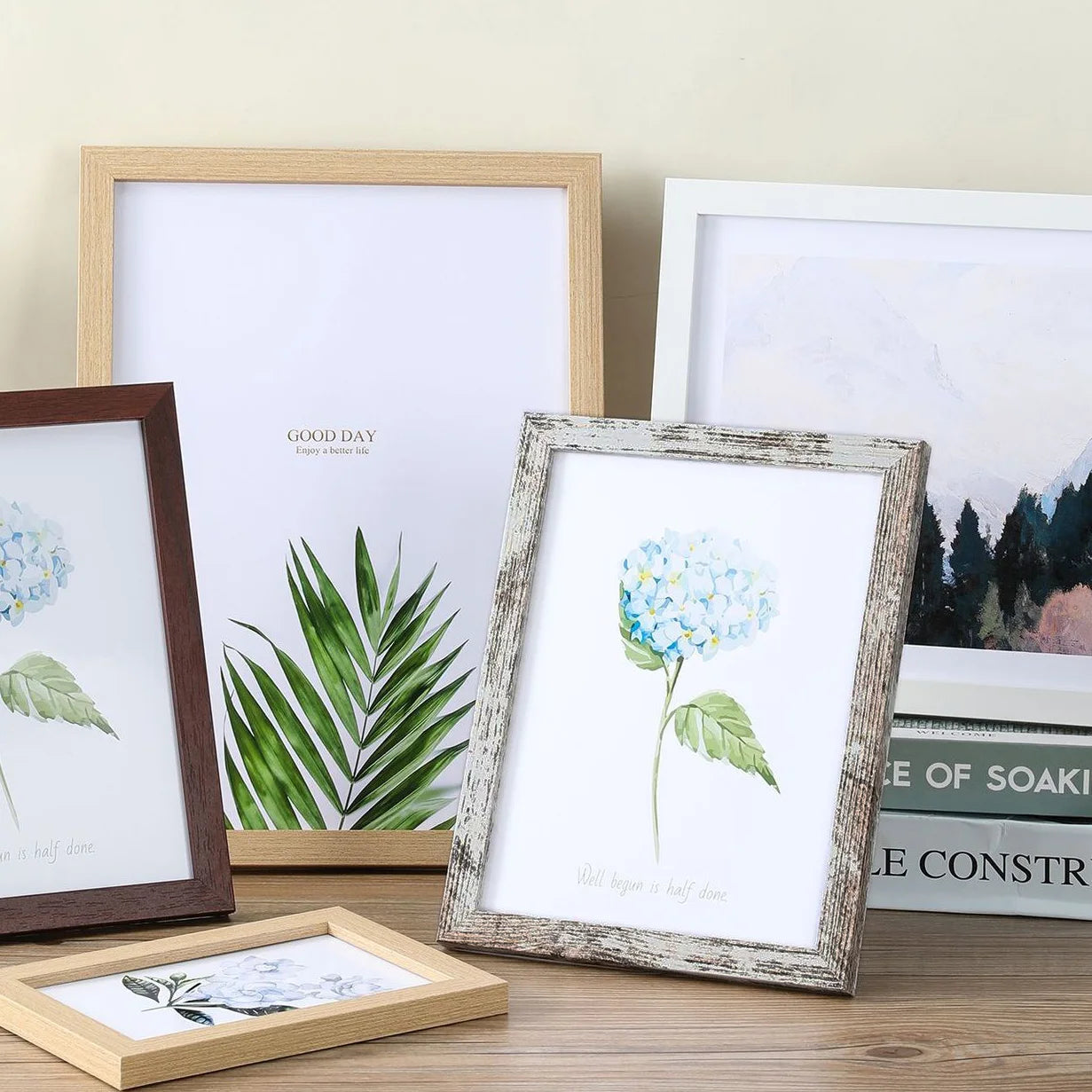 Wooden Photo Frame for Wall & Stand