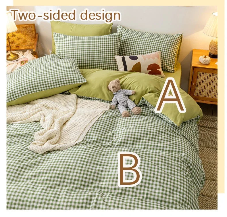 Kawaii Bear & Dinosaur Printed Bedding Set