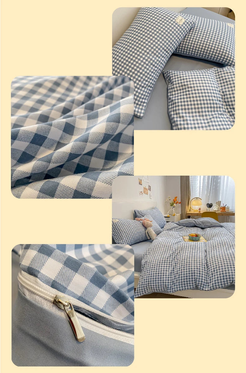 Kawaii Bear & Dinosaur Printed Bedding Set