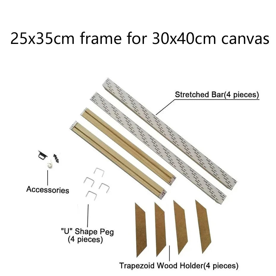 30x40 40x60 50x70cm Canvas Frame Wooden Frames Wooden Photo Oil Painting Canvas Diamond Painting Frames Canvas Wood Wall Frame