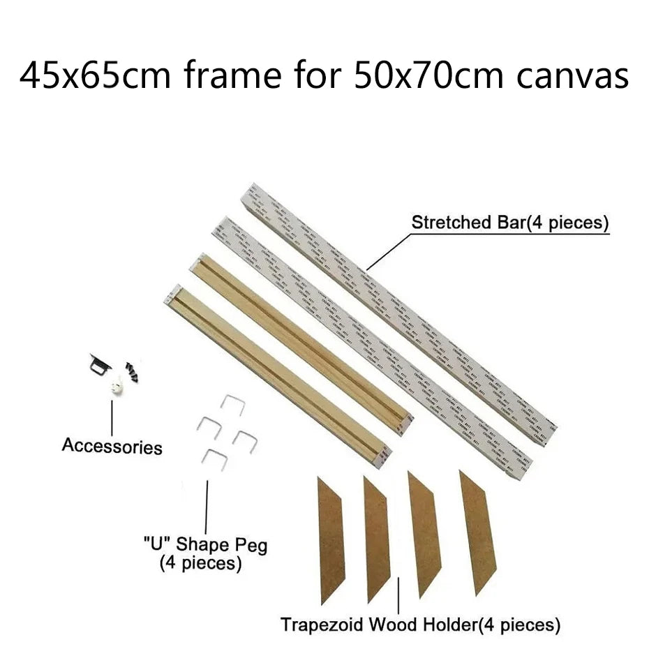 30x40 40x60 50x70cm Canvas Frame Wooden Frames Wooden Photo Oil Painting Canvas Diamond Painting Frames Canvas Wood Wall Frame