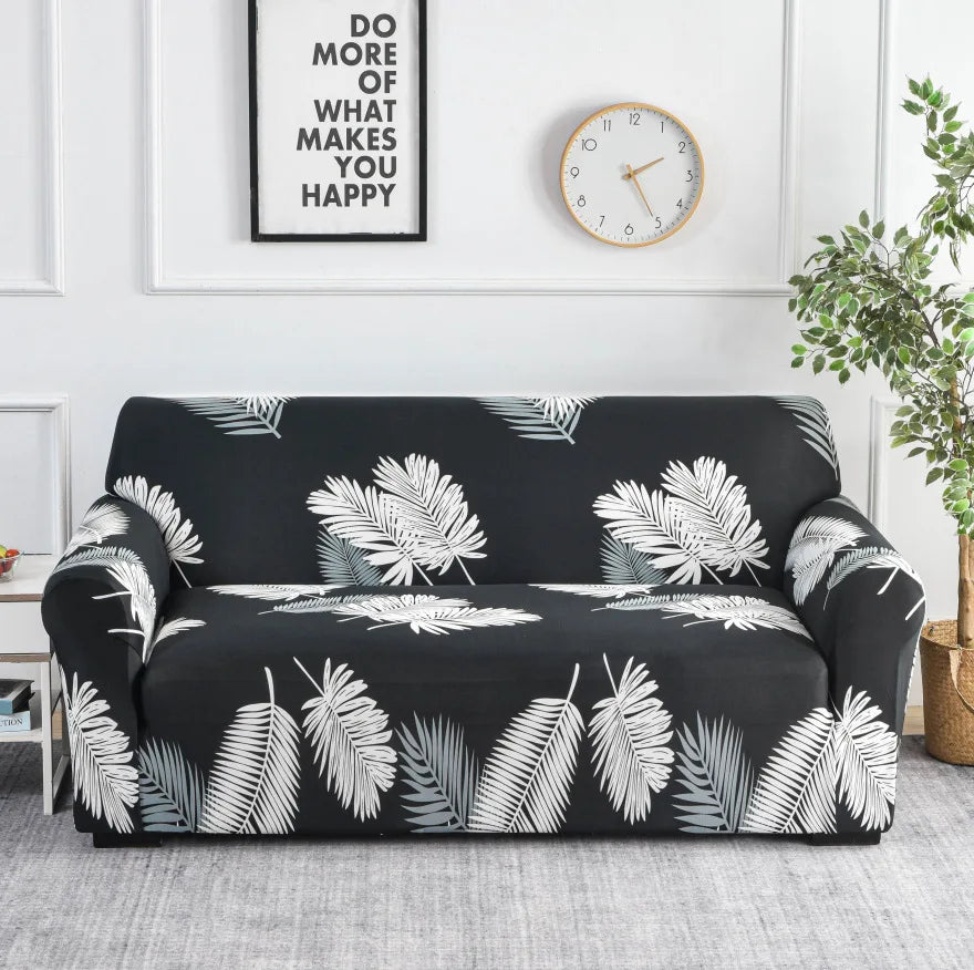 Flower Printed Elastic Sofa Cover for Living Room & Bedroom