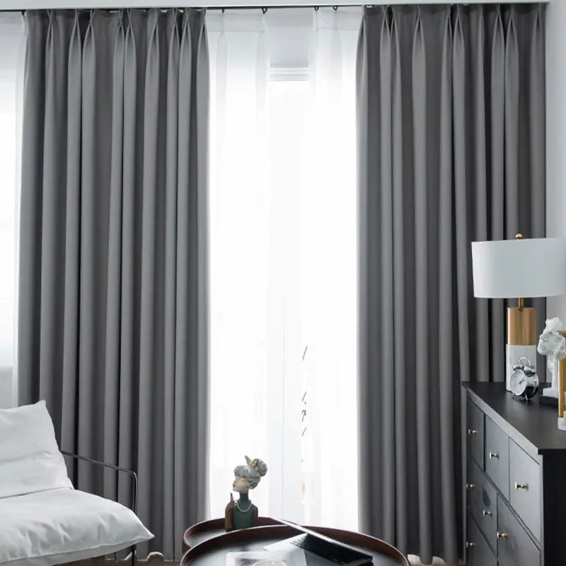 Modern Blackout Curtains For Living Room Window Thick Curtain For Bedroom Cloth Fabric Ready Made Drapes Blinds High Shading 95%