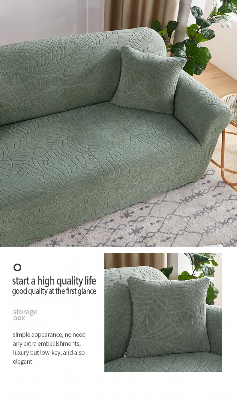 Thick Elastic Jacquard Sofa Cover for 1-4 Seater & L-Shaped Sofas