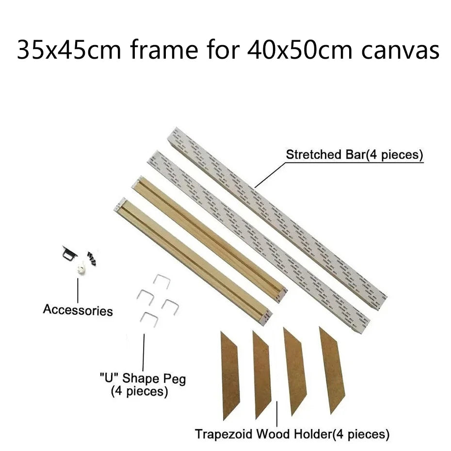 30x40 40x60 50x70cm Canvas Frame Wooden Frames Wooden Photo Oil Painting Canvas Diamond Painting Frames Canvas Wood Wall Frame