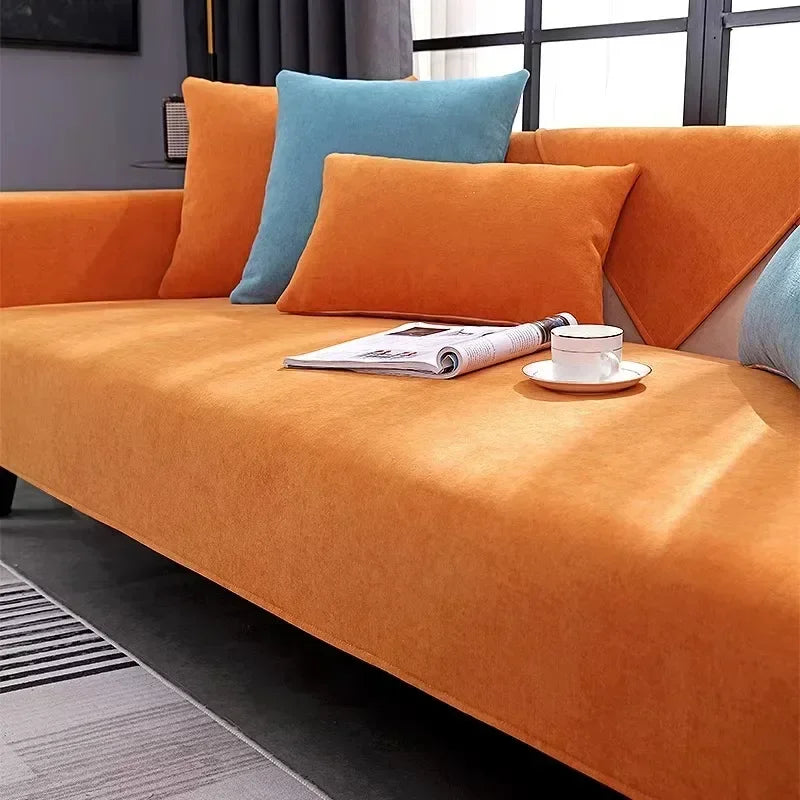 Four Seasons Universal New Chenille Non-Slip Sofa Cushion Simple Sofa Cover Towel Luxury Sofa Cushion Backrest Cover Home Decor