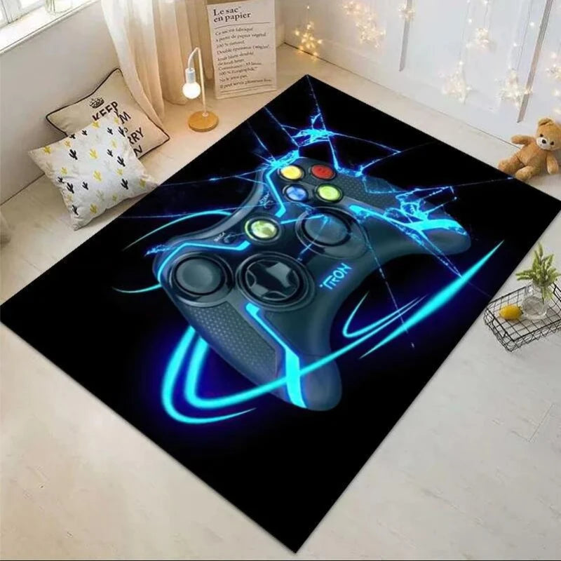 Modern Colorful Gaming Themed Floor Rug
