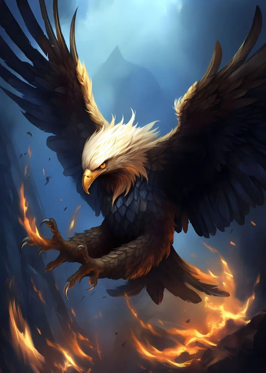 Golden Eagle Poster Bird Head Handsome Sharp Gold Animal Prints Canvas Painting Wall Art Pictures Home Room Modern Decoration