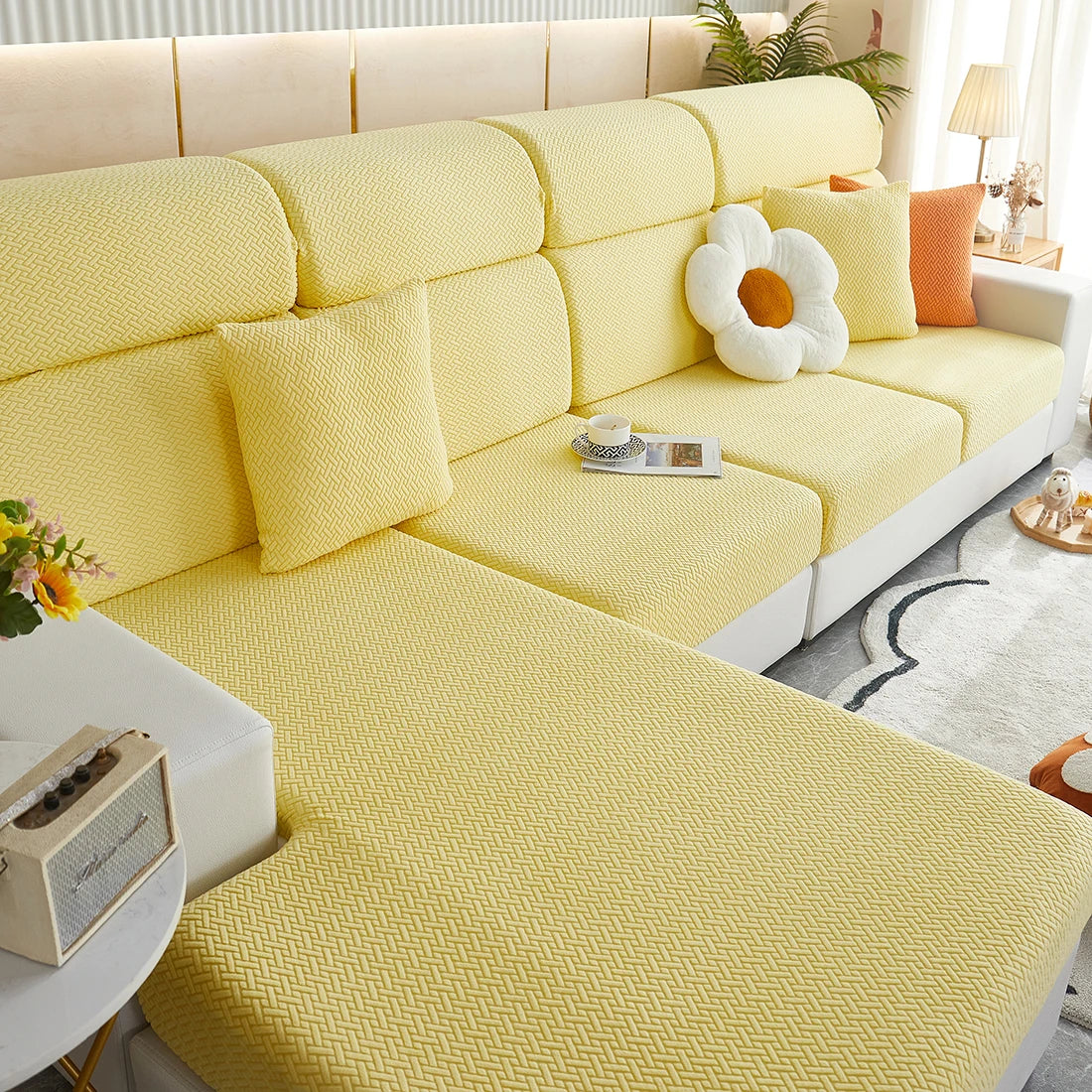 Jacquard Elastic Sofa Slipcover for Sofa