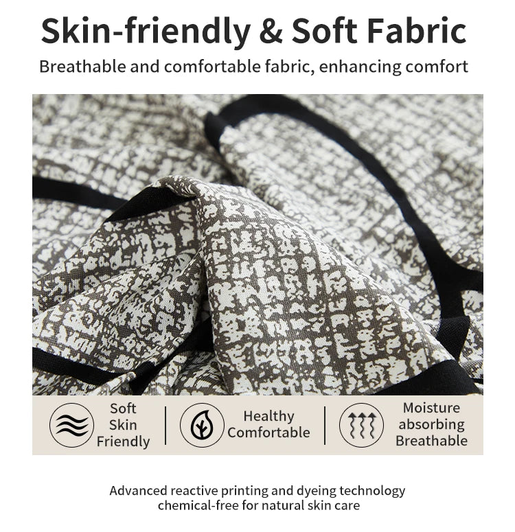 Printed Sofa Cover with Skirt - Full Coverage & Elastic, Multiple Colors