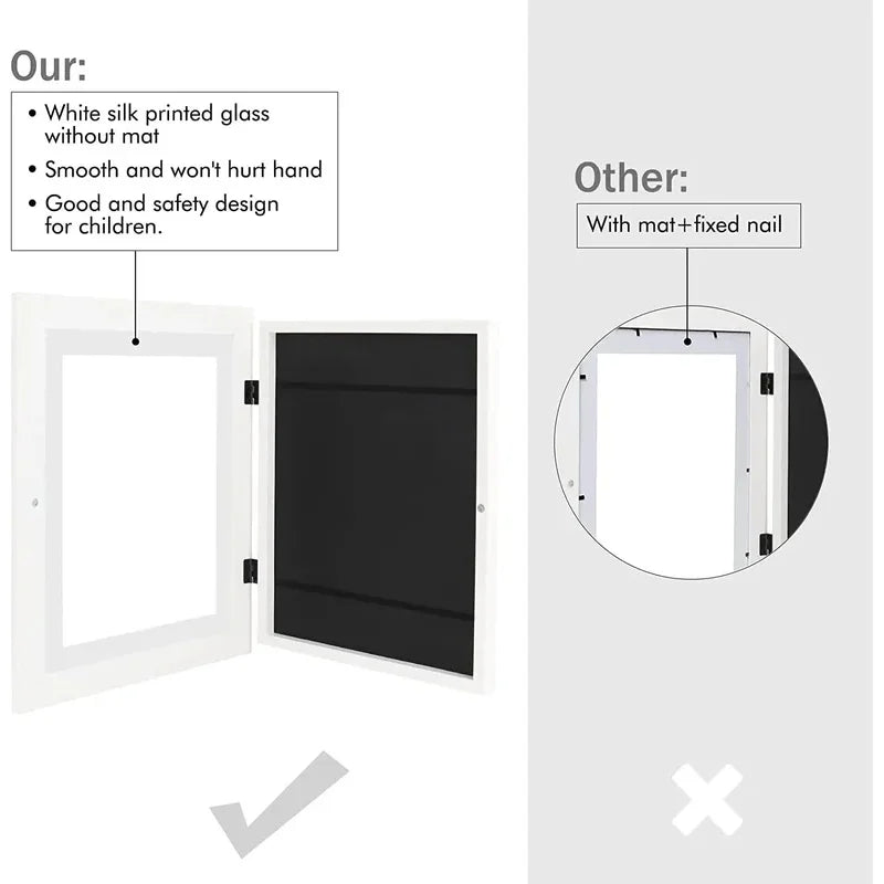 Simple Wooden Flap Photo Frame A4