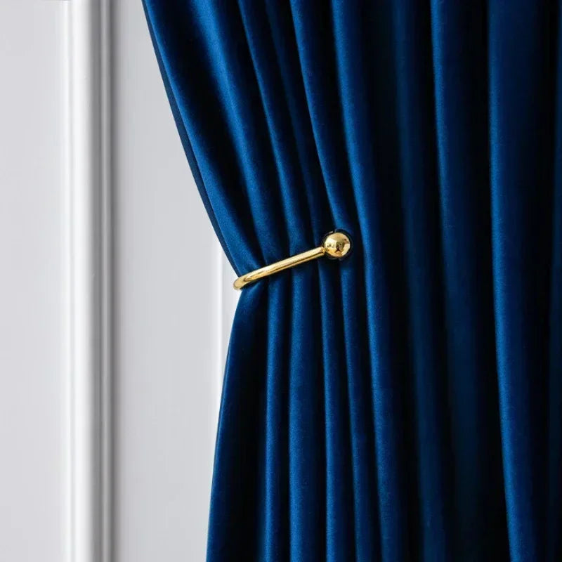 Luxury Royal Blue Velvet Curtains