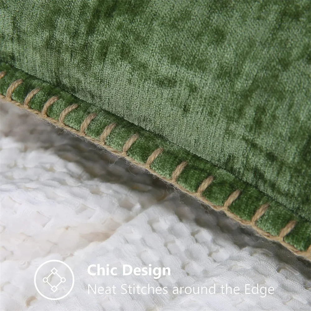Olanly Chenille Cushion Cover 45x45 Pillow Cover 40x40cm Sofa Decorative Throw Pillow Case Soft Luxury For Living Room Decor