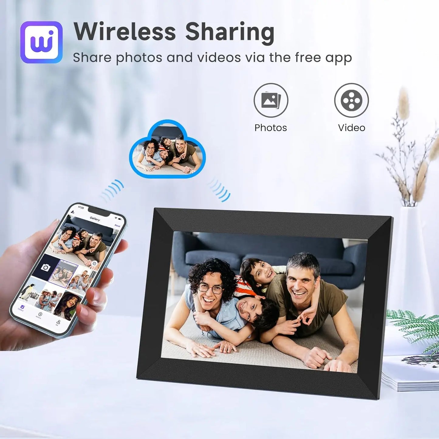 Frameo/Uhale Digital Picture Frame 10.1 Inch 32GB/64GB Smart WiFi digital photo frame with 1280x800 IPS HD Touch Screen