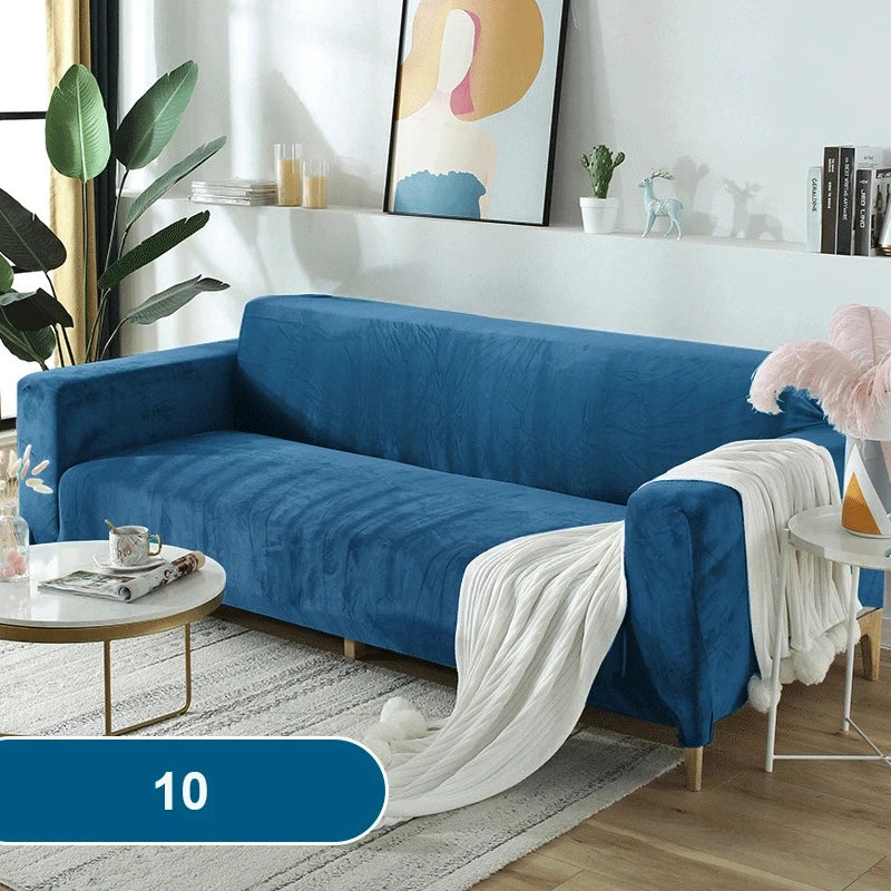 Soft & Thick Velvet Sofa Cover with Armrest for L-Shaped Sofas