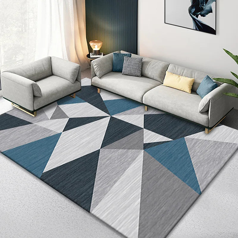 Nordic Marble Geometry Carpets for Living Room Light luxury Large area Home Decor rugs Bedroom Non-slip soft Floor Mats Washable