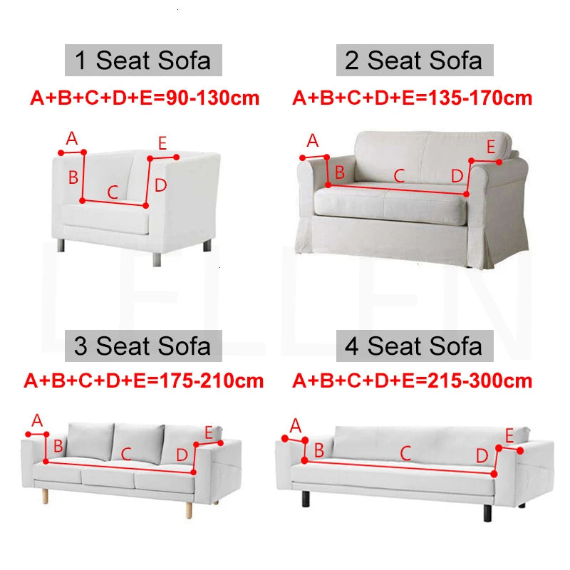 Soft & Thick Velvet Sofa Cover with Armrest for L-Shaped Sofas