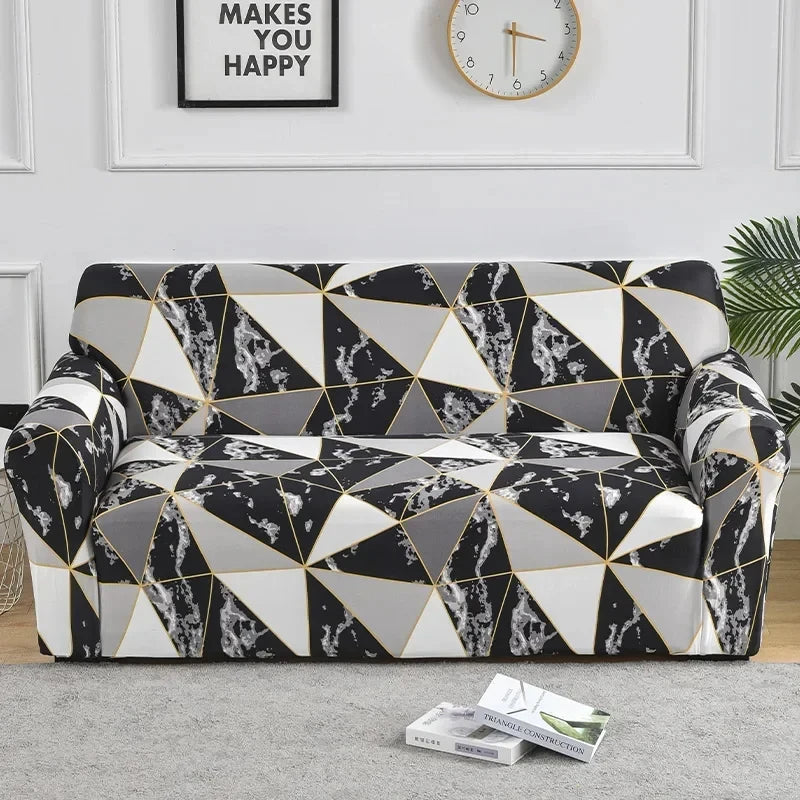 Flower Printed Elastic Sofa Cover for Living Room & Bedroom