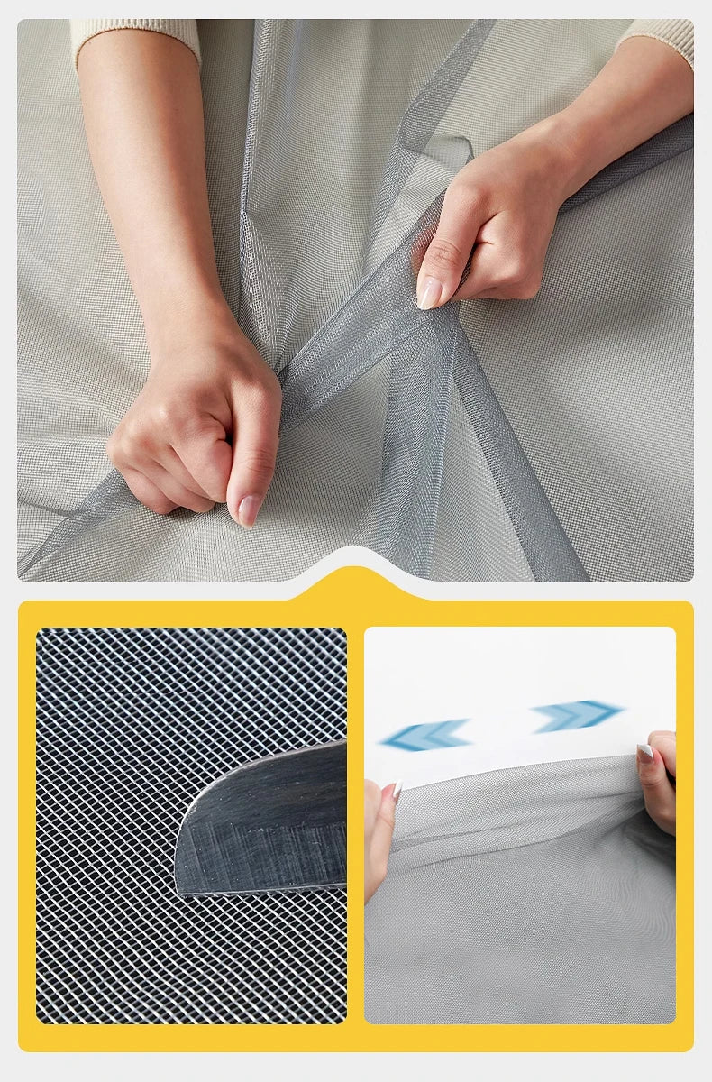 Magnetic screen curtains custom door size,mosquito net custom door size,mosquito net chain automatic closing living room kitchen