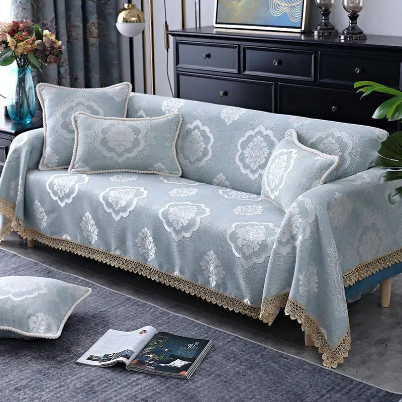 Throw Blanket Cotton Sofa Cover With Tassel Dust Anti-cat Scratch Protection Cover Sofa Blanket Full Four Season Throw Blanket