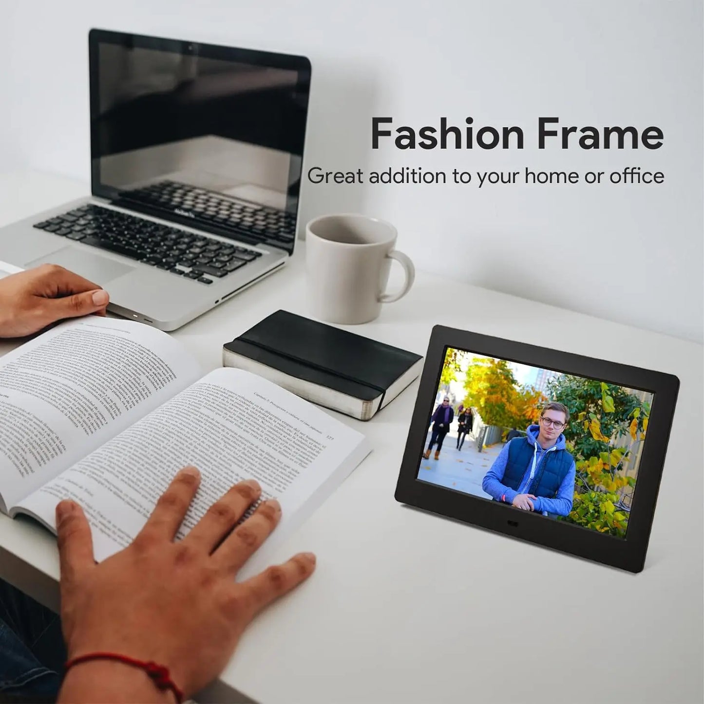 7 Inch Digital Picture Frame, HD IPS Displays Photo Frames with Remote Control,Using USB or SD to Play Photos/Videos/Music,Gift