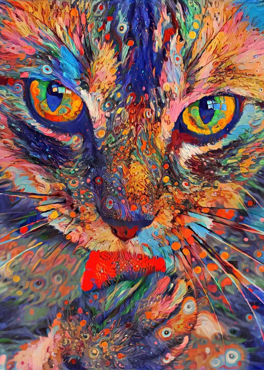 Abstract Animals Lion Tiger Cat Colour Canvas Painting Retro Art Home Wall Decoration Pictures Living Bedroom Quality Posters