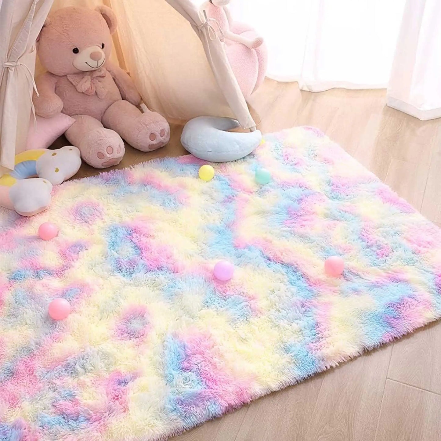 Rainbow Kids Carpet Soft Bedroom Rugs