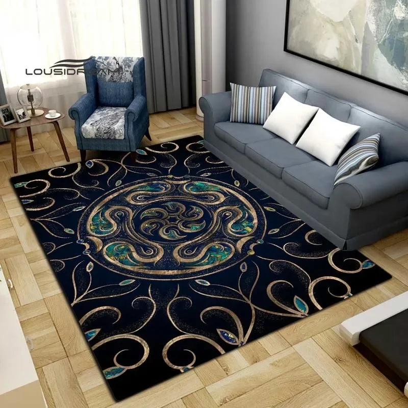 Gothic Witch Sacrifice Rugs Triple Moon Divination Home Living room Bedroom Large area soft carpet Halloween Decoration Rune # 6