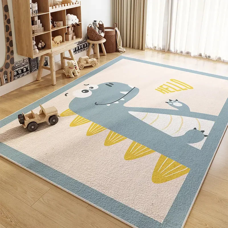 VIKAMA Children's Cartoon Game Lightweight Rug Living Room Bedroom Kindergarten Washable Stain-resistant Size Optional Carpet