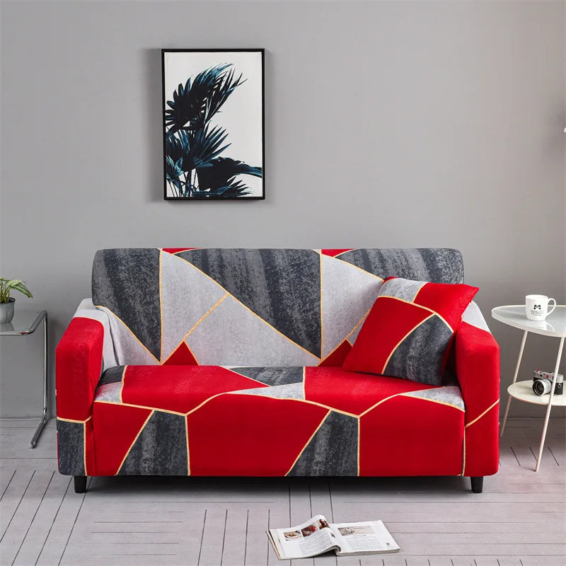 Flower Printed Elastic Sofa Cover for Living Room & Bedroom