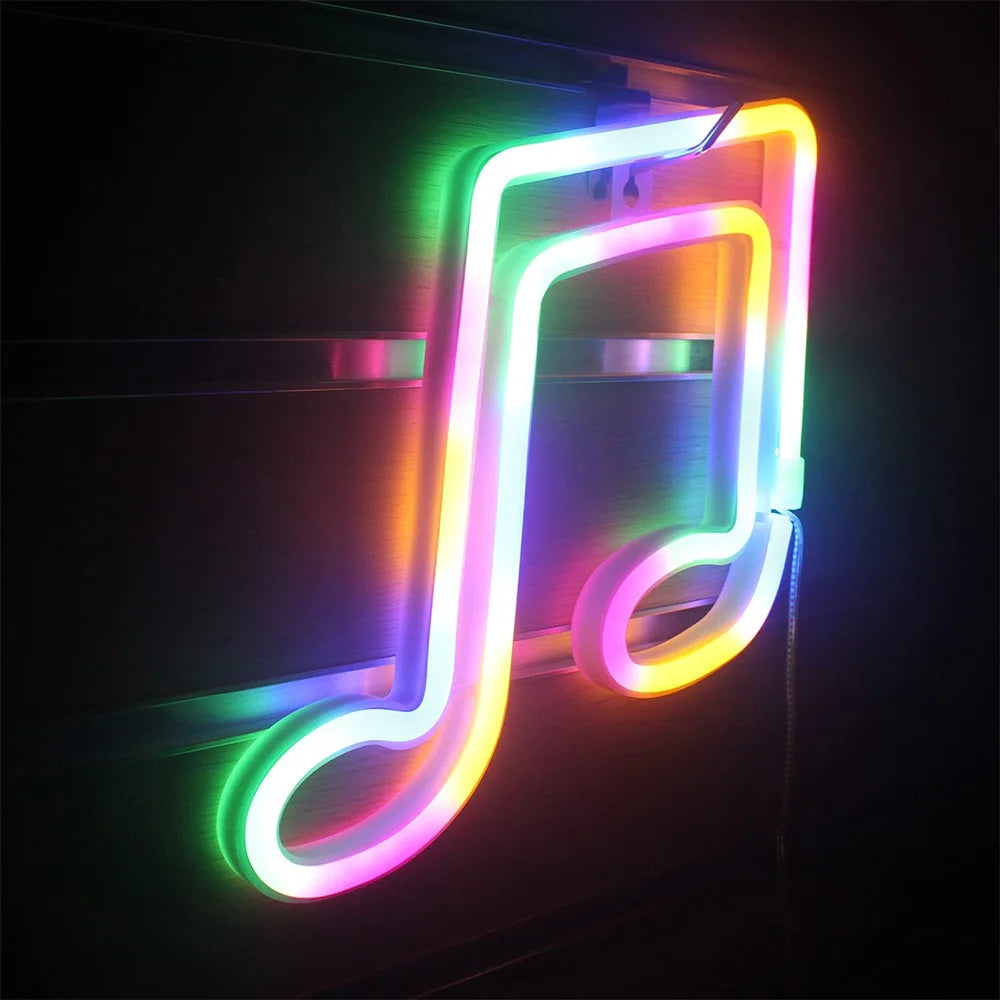 LED Neon Musical Note Wall Decor