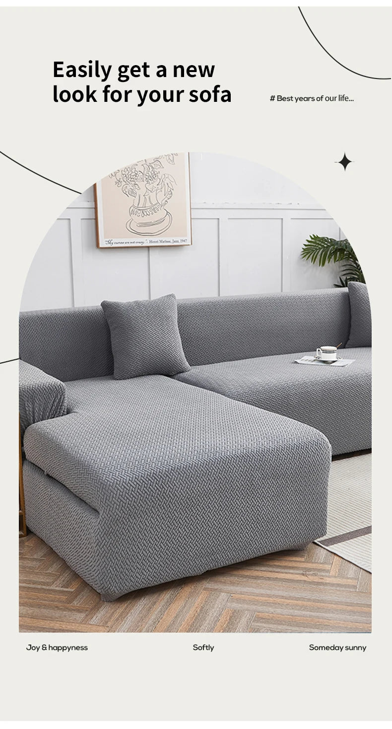 Jacquard Dustproof Sofa Cover - Removable & Washable Protector