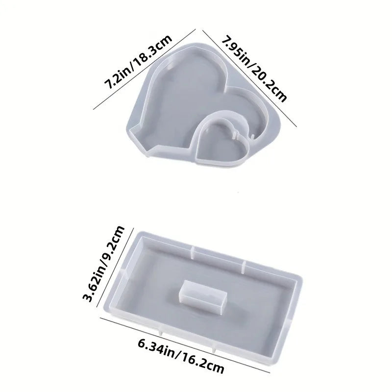 Heart-Shaped Resin Photo Frame Mold