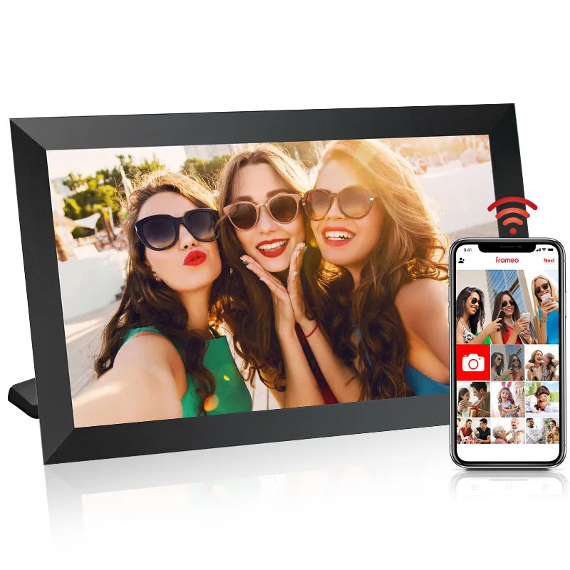 64GB FRAMEO Digital Photo Frame15.6-Inch WiFi Digital Picture Frame with 1920x1080 IPS FHD Touch Screen Easy Share Photos Videos