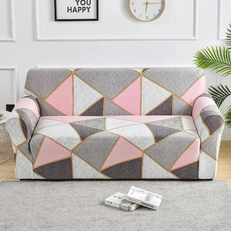 Flower Printed Elastic Sofa Cover for Living Room & Bedroom