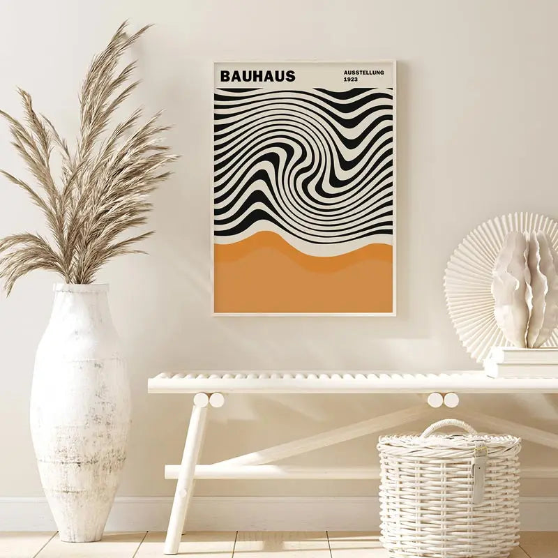 Abstract Yayoi Kusama Orange Canvas Art