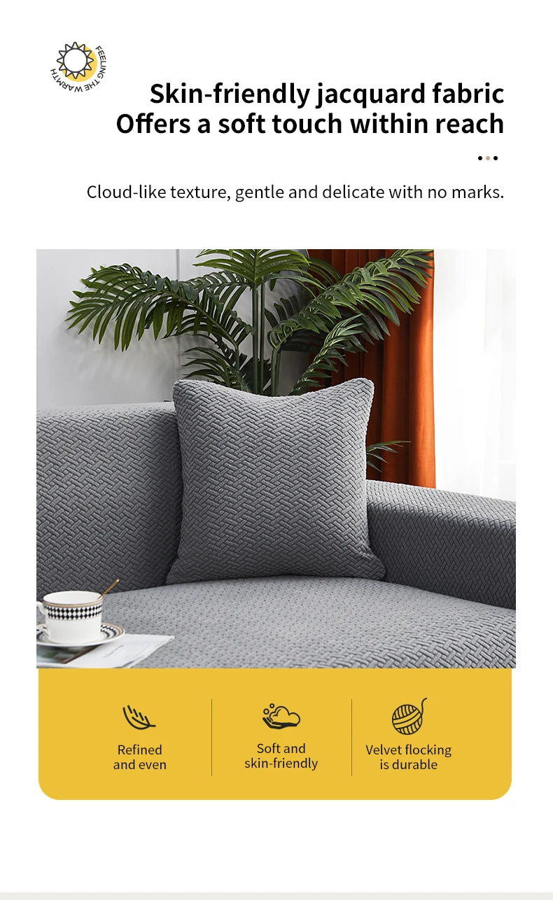 Jacquard Dustproof Sofa Cover - Removable & Washable Protector