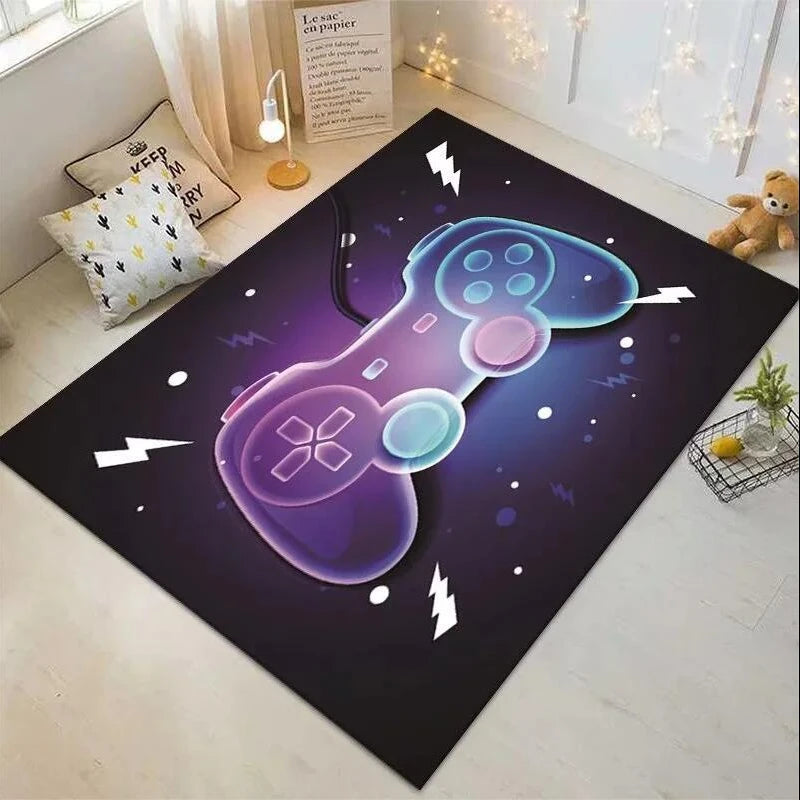 Modern Colorful Gaming Themed Floor Rug
