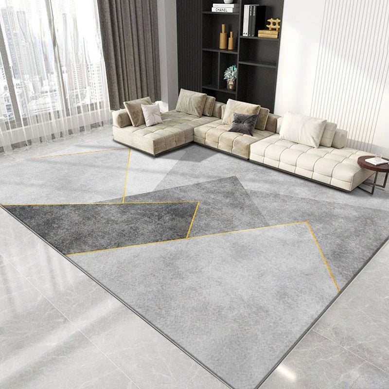 Nordic Marble Geometry Carpets for Living Room Light luxury Large area Home Decor rugs Bedroom Non-slip soft Floor Mats Washable