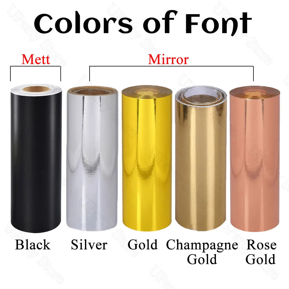 Wedding Welcome Sign Sticker Champane Mirror Gold Customized Wedding Party Welcome Vinyl Stickers for Wedding Bridal Shower Deco