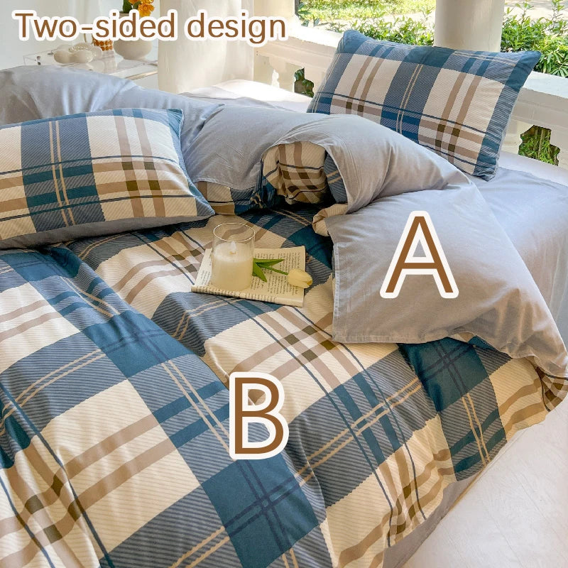 Kawaii Bear & Dinosaur Printed Bedding Set