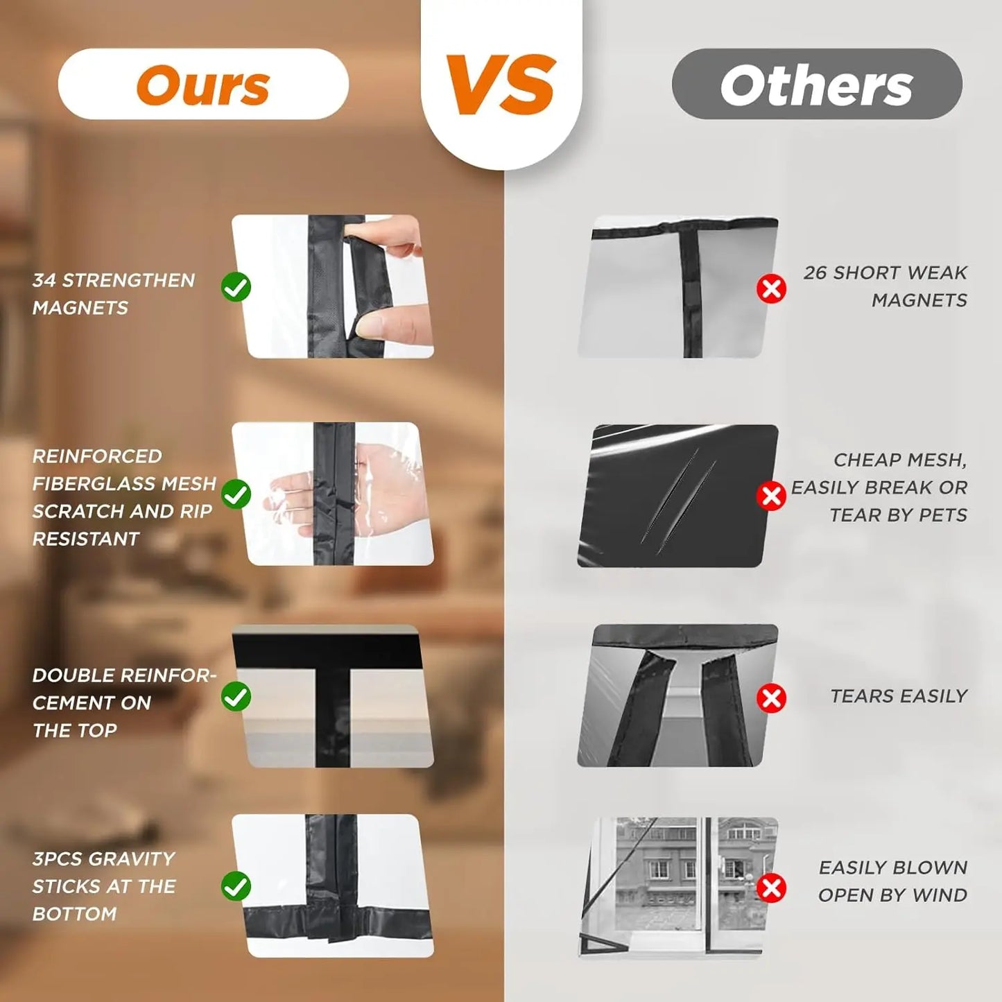 TPU Transparent Door Screen Warm Windproof Curtain Non Perforated Air Conditioning Door Film Magnetic Automatic Closing for Door
