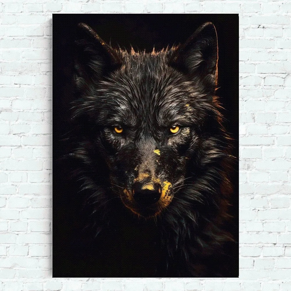 Black And Gold Animals Poster Home Office Wall Bedroom Living Room Kitchen Decoration Painting