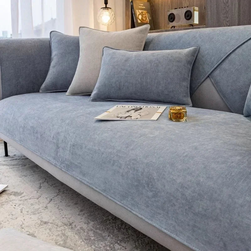 Four Seasons Universal New Chenille Non-Slip Sofa Cushion Simple Sofa Cover Towel Luxury Sofa Cushion Backrest Cover Home Decor